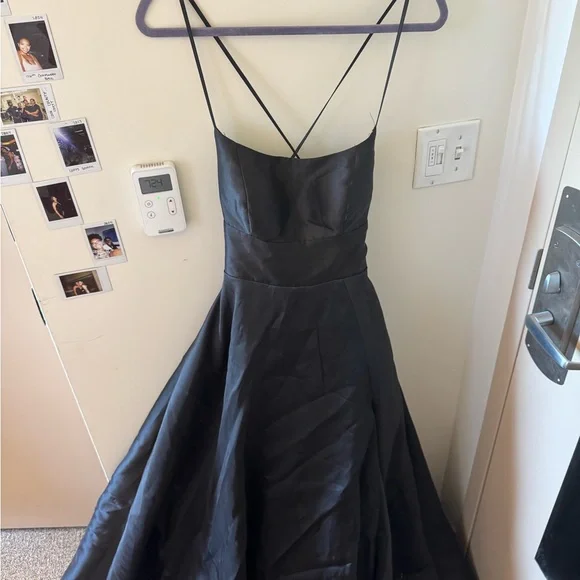 B. Smart Black A-line Spaghetti Strap Dress - Picture 1 of 3